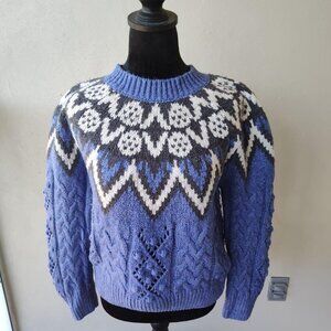 Lucky Brand Purple Open Weave Sweater  - Size XS